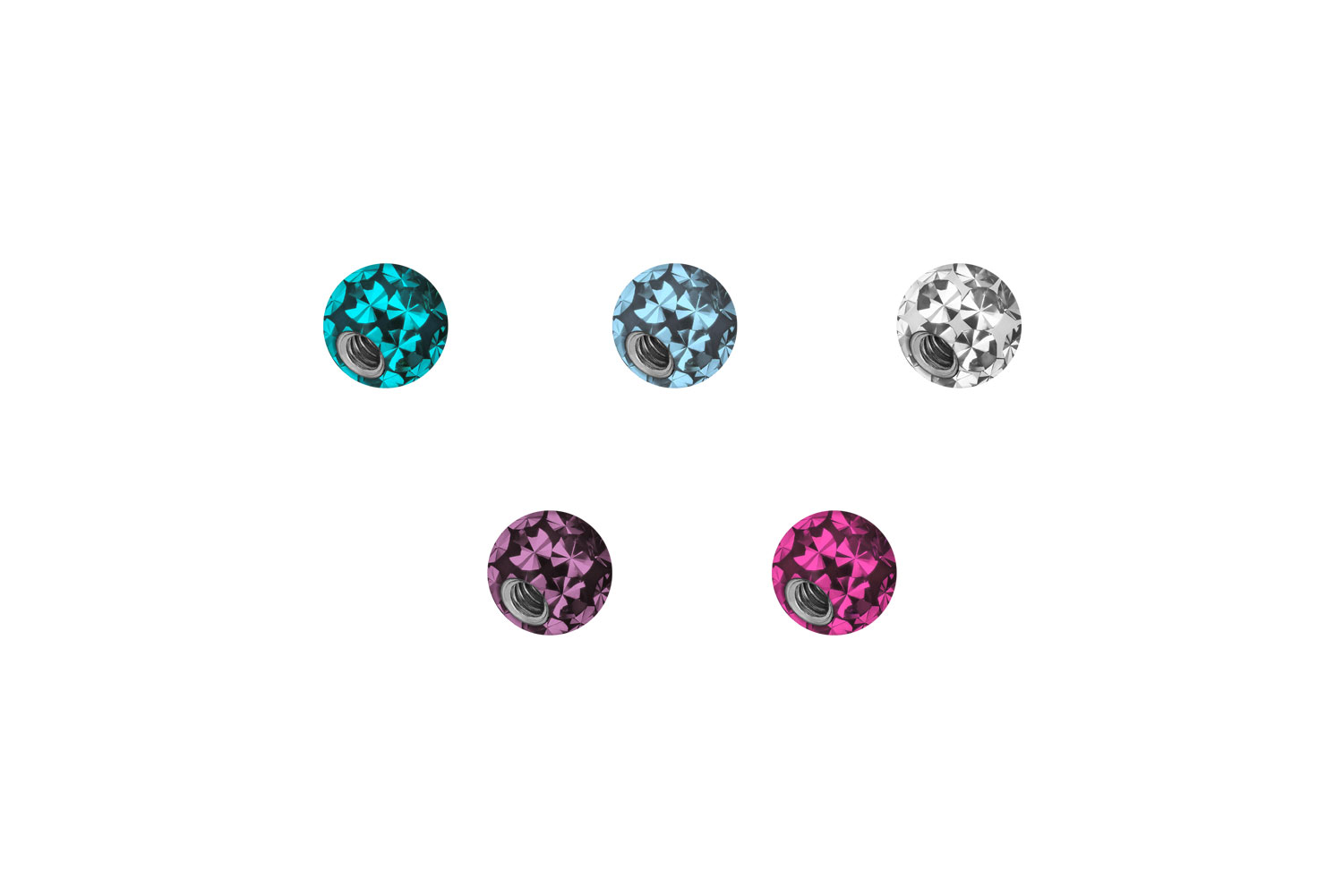 SET Chirurgenstahl Schraubkugel EPOXY von Piercingline